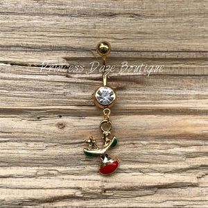 Gold Reindeer‎ Belly Button Ring